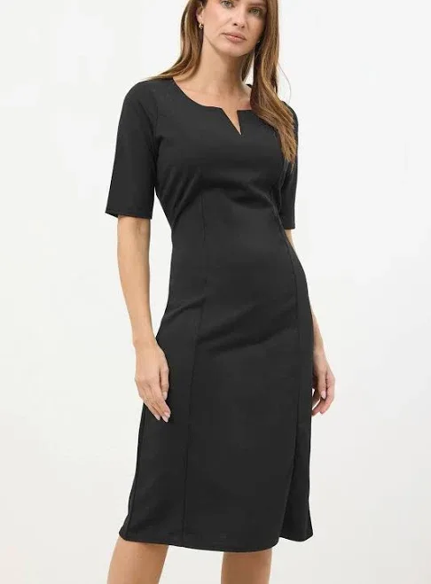 M&Co Women's Notch Neck Midi Dress