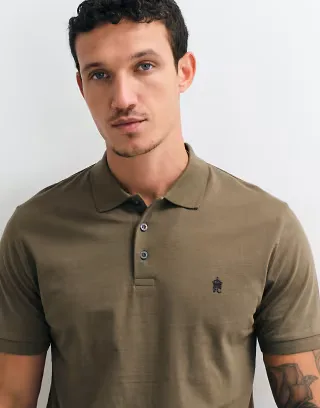 French Connection regular fit polo shirt in khaki