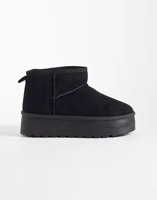 SEQWL mini flatform boots in black
