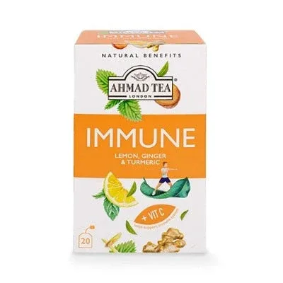 Ahmad Tea Immune Lemon, Ginger & Turmeric Tea 30 g x20