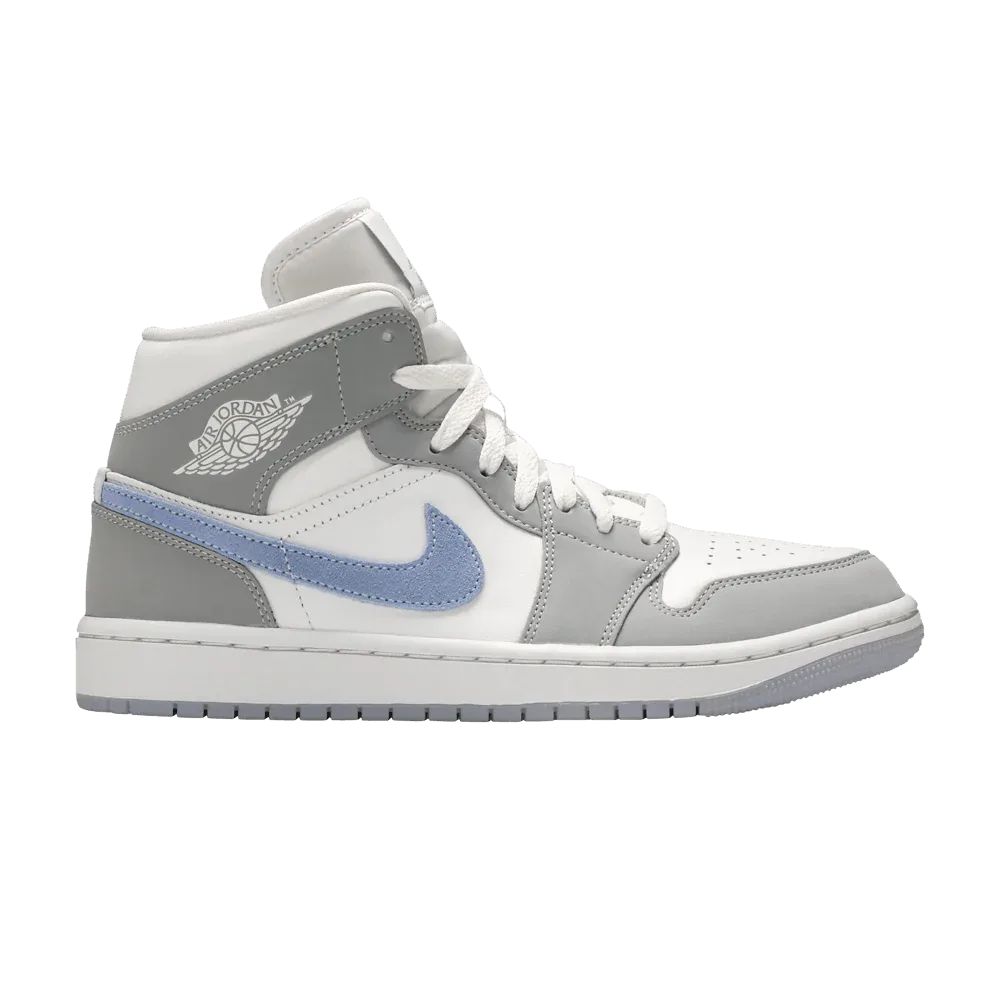 Air Jordan 1 Mid Wolf Grey Aluminum