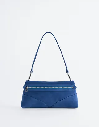 & Other Stories premium leather mini shoulder bag in blue