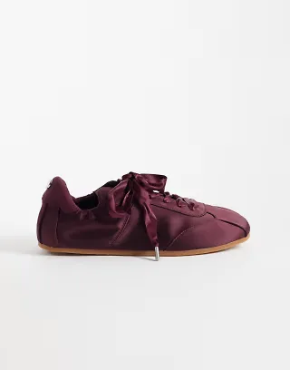 Steve Madden Artiste sneakers with satin laces in wine