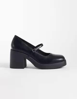 SEQWL Audi heeled Mary Jane shoes in black