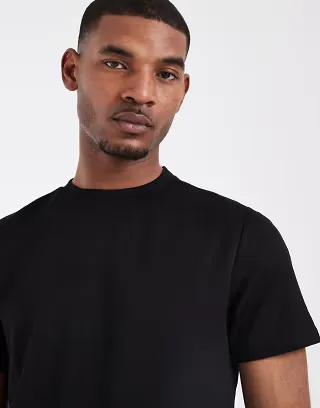CAPO aztec textured T-shirt in black - part of a set