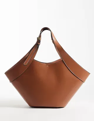 Mango shoulder bag in dark brown