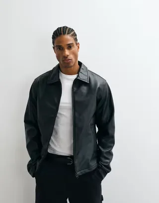 JJ Rebel faux leather zip up jacket