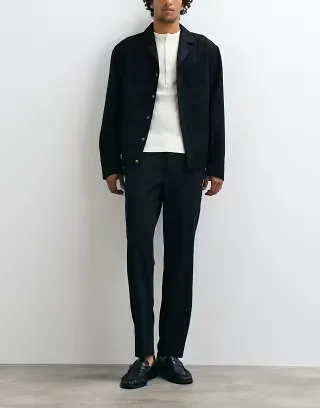 Mango Bologna tailored trouser in black