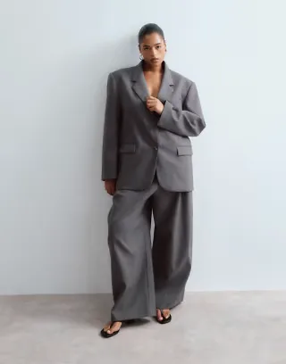 ARRANGE Curve Spence tailored wool pants in gray - part of a set