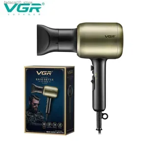 VGR V-453 Professional Hair Dryer - AC Motor, Infrared Heating, 3 Gears, Hot and Cold Air Adjustment, Corded with Air Co