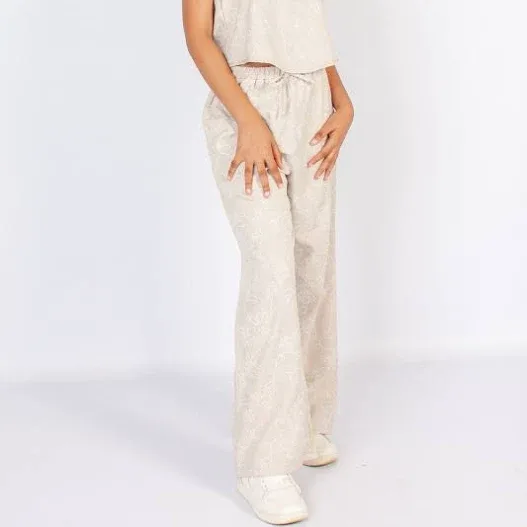Wideleg Pants Stone / 7/8