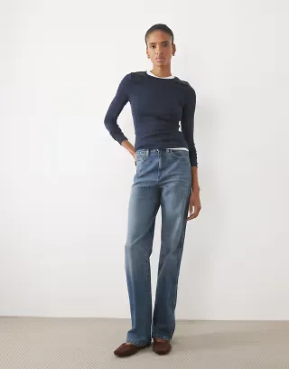 ASOS DESIGN Tall comfort stretch straight leg jean in dark vintage wash