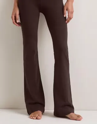 TALA Dayflex Wrap High Waisted flare leggings in americano