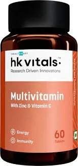 HEALTHKART HK Vitals Multivitamin with Ginseng Extract, Taurine and Multiminerals (60 Tablets)