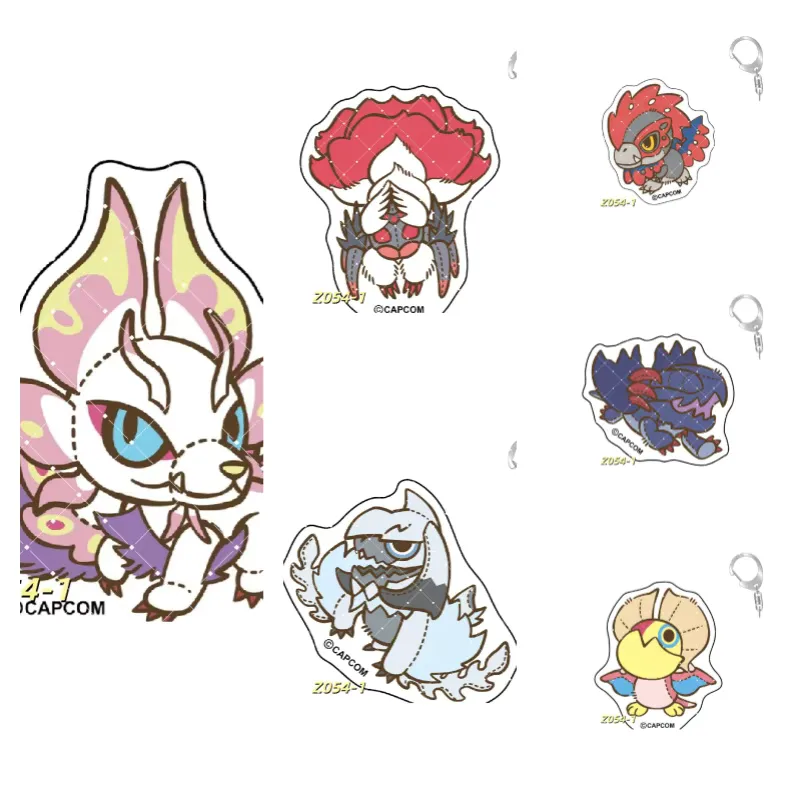 6cm Popular Game Monster Hunter Acrylic keychain Pendant Accessories Decorative fans gifts