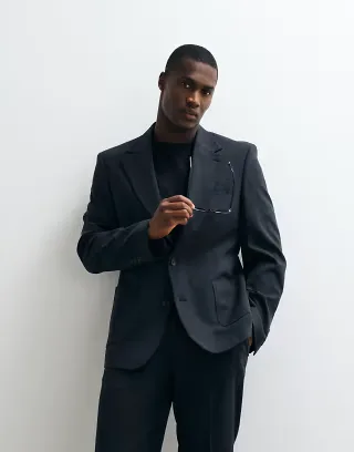 ASOS DESIGN flexMAX? slim suit in black