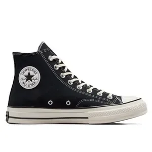 Chuck 70 Classic Retro Black High-Top Canvas Sneakers - Lightweight, Breathable, Durable, Non-Slip Casual Footwear for M
