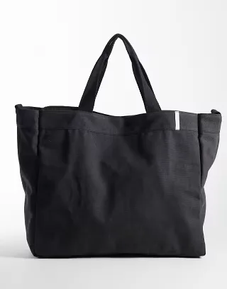 Jack & Jones canvas tote bag in black