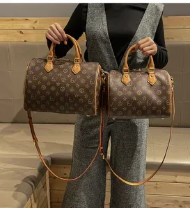High Quality Soft Leather Boston Bags - Versatile Shoulder & Crossbody Bags for Women - Large & Small Sizes - Printed Te