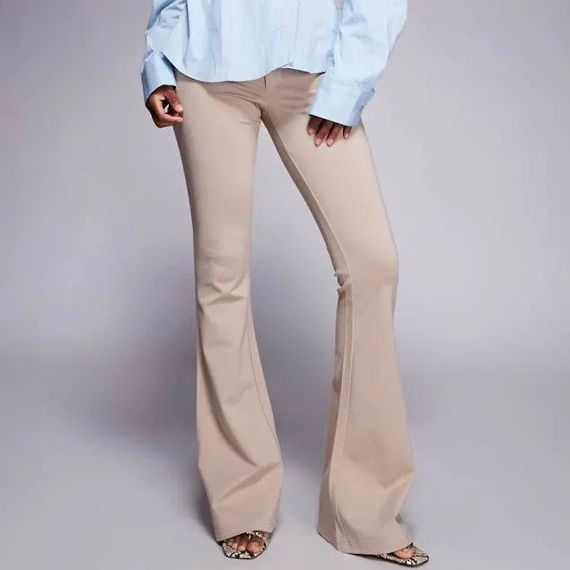 ASOS Design Premium Ponte Flare Pants with Tailored waistband