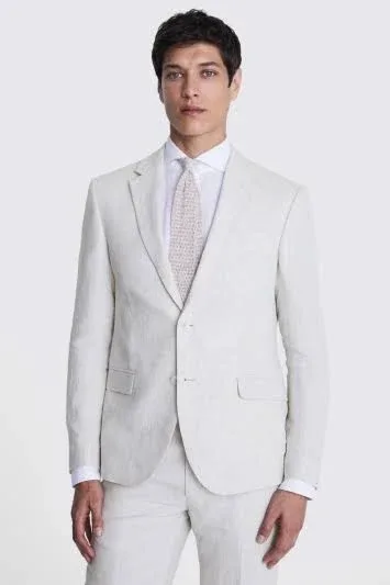 Moss Men's Slim Fit Puppytooth Linen Suit Jacket
