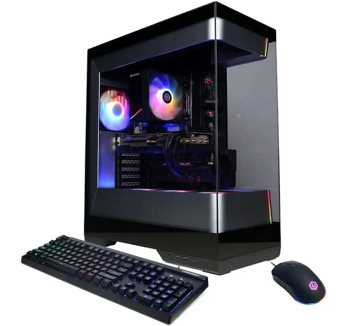 CyberPowerPC Gaming Desktop with AMD Ryzen 7 8700F and AMD Radeon RX 7700
