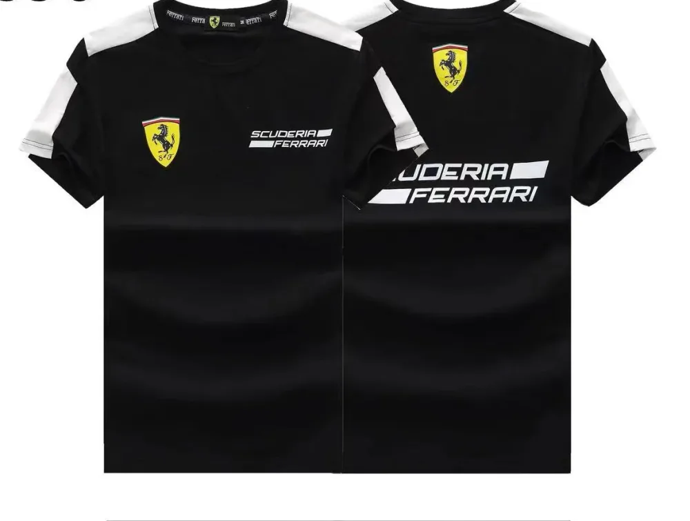 S.Ferrari crew neck black tee