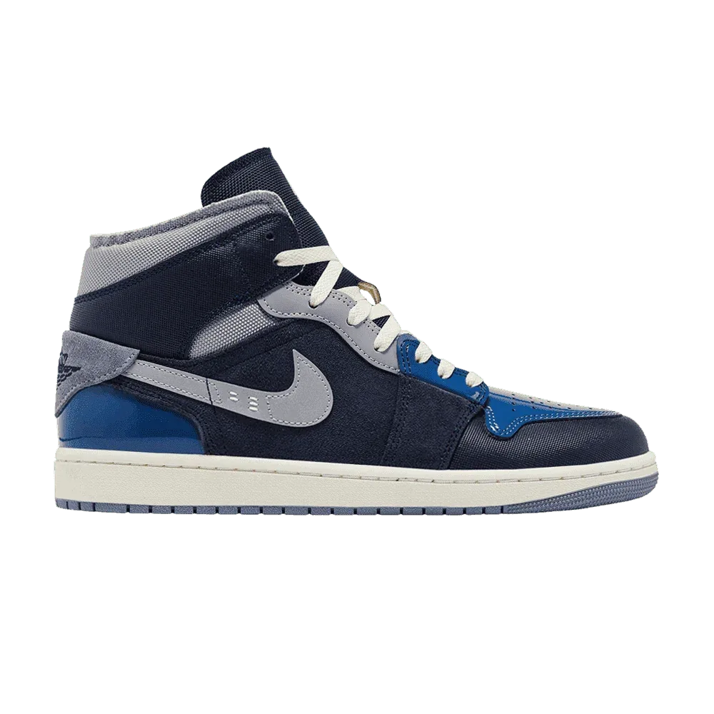 Air Jordan 1 Mid SE Craft Obsidian French Blue Ashen Slate White