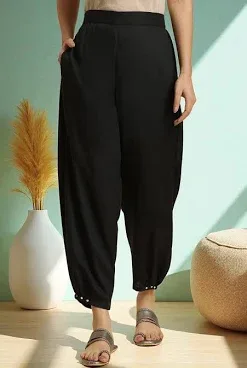 Side Gather Rayon Pants