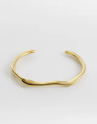Lost Souls liquified cuff in 18k gold plated