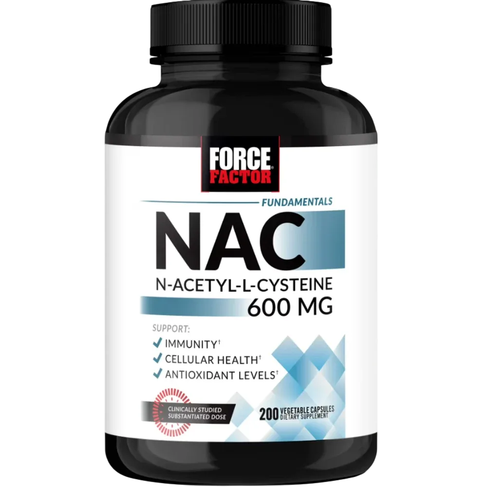 Force Factor N-Acetyl-L-Cysteine 600mg Capsules x200
