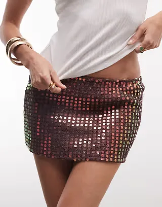 Motel olsa sequin mini skirt in multi - part of a set