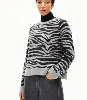 Armedangels Damen LILIRIAA Zebraraa Strickpullover