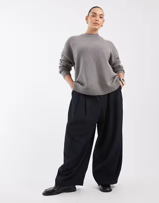 COLLUSION balloon leg trouser with tie waist
