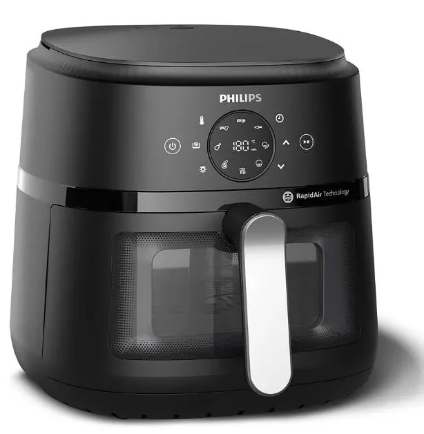 Philips 2000 6.2l Air Fryer Black 6.2 Liters / EU Plug 220V