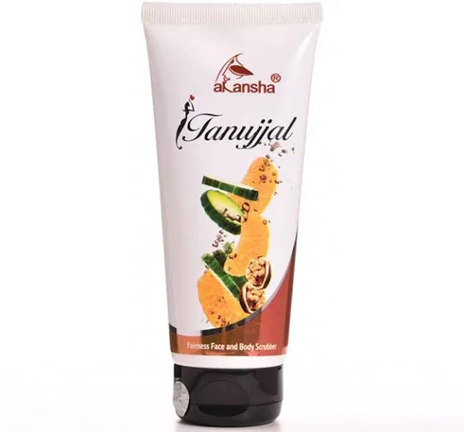AKANSHA Tanujjal Ayurvedic Skin Nourishing Exfoliating Black Head Removal Dead Skin cell Removal Moisturising Face and B