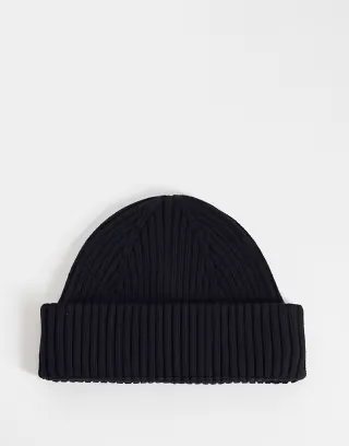 ARKET pure cotton beanie in black