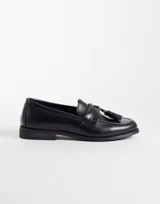 SEQWL Hero tassel loafers in black