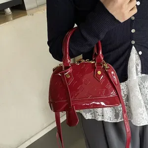 OULAIMEIZI Designer Hottest Shell Fashion Versatile Glossy High Quality Women Shoulder Crossbody Bag Available in Red Bl