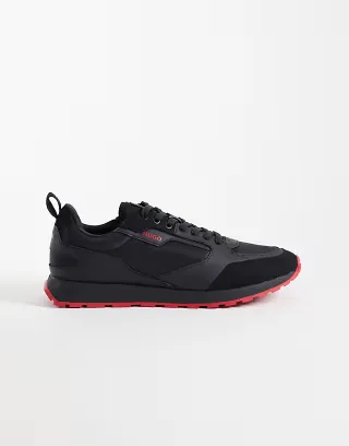 HUGO Red sneakers with red lining in black