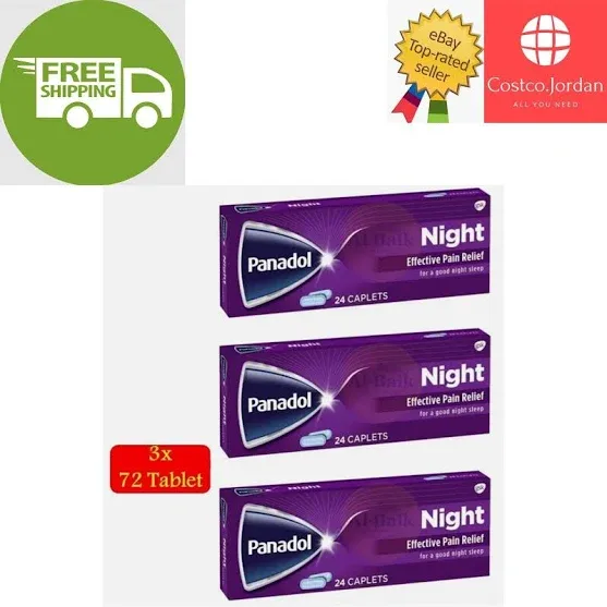 3 Pack X Panadol Night Provides Night Time Relief Headaches 24 Tablets