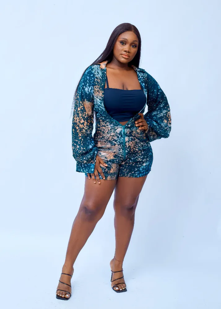 ADIRE LONG SLEEVE PLAYSUIT