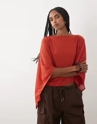 ASOS DESIGN cape top in red
