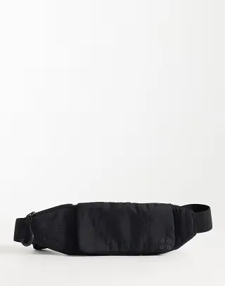 4505 elastic adjustable run belt with woven flap and key pocket in black