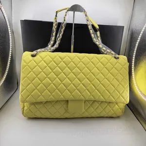 Designer Bag XL Classic Flap Bag - Leather Chain Shoulder Bag for Women - Black Caviar Maxi Crossbody Purse Jumbo Handba