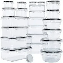Lynzavix 52 PCS Airtight Plastic Food Storage Containers with Lids Stackable Leakproof Microwave Safe Meal Prep Set