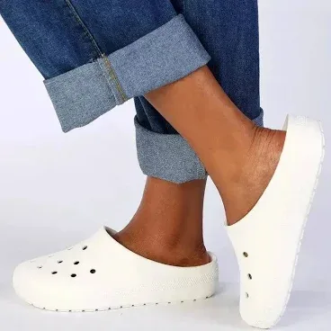 Crocs Classic Low Profile Clog - White 5