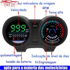 TITAN LED RPM Meter Speedometer - Digital Dashboard Panel for Honda CG150 Fan150 Motorcycle 2010-2012 Brazil